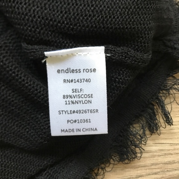 Endless Rose Black Sweater with Delicate Detailing. Women’s size small. - Picture 5 of 6